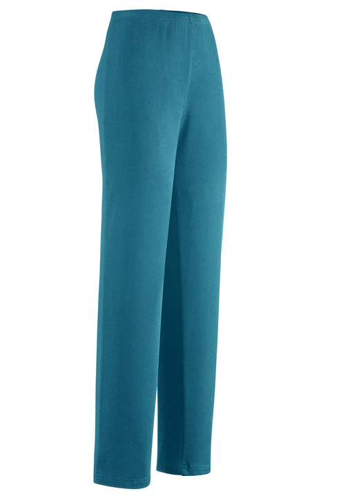 Broeken met elastische band - Broek met een elegante glans, in Größe 020 bis 060, in Farbe BENZINE Ansicht 1