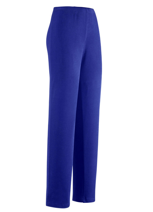 Broeken met elastische band - Broek met een elegante glans, in Größe 020 bis 060, in Farbe KONINGSBLAUW Ansicht 1