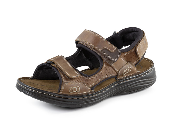 Sandalen & slippers - GINO GALANTE, comfortabele heren trekkingsandalen, gemaakt van leer Sandalen & slippers - GINO GALANTE, comfortabele heren trekkingsandalen, gemaakt van leer, in Größe 040 bis 046, in Farbe BRAUN