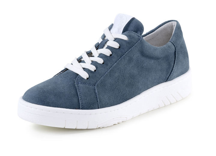 Breedte H - Waldläufer sneakers gemaakt van het beste suède, in Größe 3 1/2 bis 8, in Farbe JEANS Ansicht 1