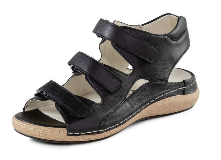 Sandalettes & slippers - Ranger sandaal gemaakt van leer, in Größe 4 bis 8 1/2, in Farbe ZWART Ansicht 1