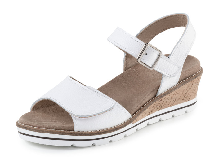 Sandalettes & slippers - ELENA EDEN, comfortabele damessandalen, breedte H, met uitneembaar voetbed, in Größe 035 bis 041, in Farbe WEISS Ansicht 1