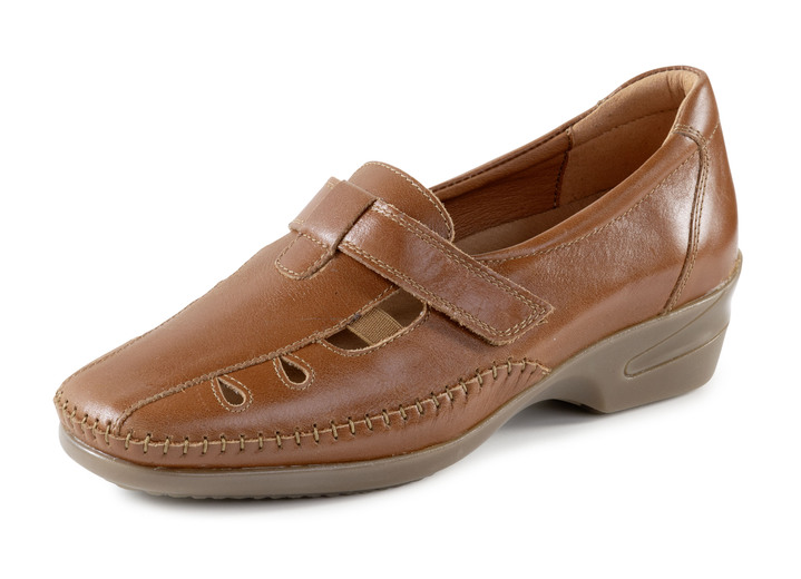 Pumps & ballerina's - ELENA EDEN mocassin draver met luchtige openingen, in Größe 036 bis 042, in Farbe COGNAC Ansicht 1