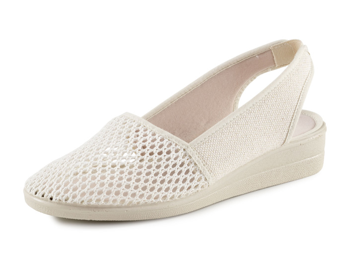 - ELENA EDEN sandaal gemaakt van luchtig mesh-materiaal en textiel met een metallic glans, in Größe 036 bis 042, in Farbe HELLBEIGE Ansicht 1
