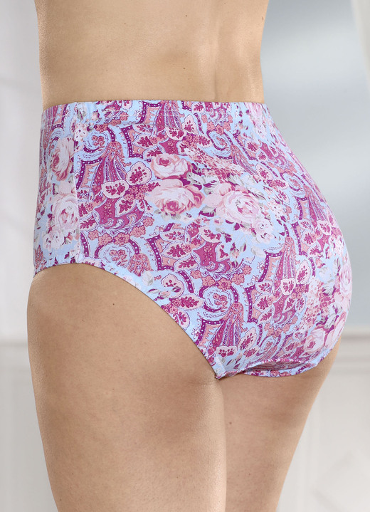 Slip - Set van vier slips met elastische band, in Größe 038 bis 056, in Farbe BLAUW-MEERKLEURIG Ansicht 1