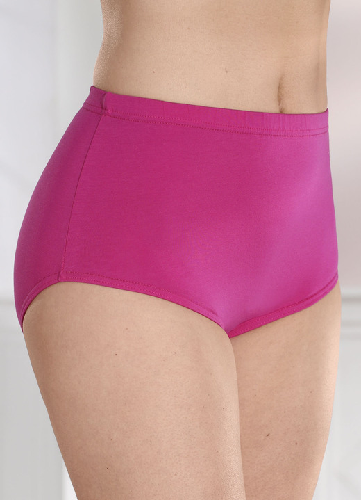 Slip - Set van vijf slips met elastische band, in Größe 040 bis 062, in Farbe FUCHSIA Ansicht 1