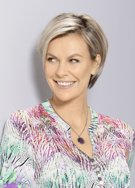 Halskettingen - Kinketting met ronde hanger, in Farbe SILBER-LILA