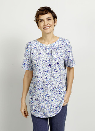 Slip-on blouse met bloemenprint