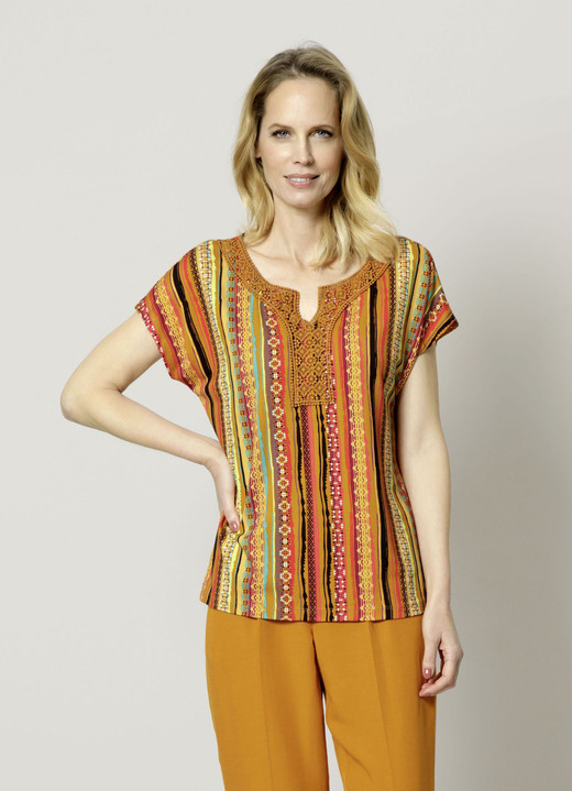 - Shirt met gehaakte kanten rand, in Größe 038 bis 046, in Farbe VEELKLEURIG Ansicht 1