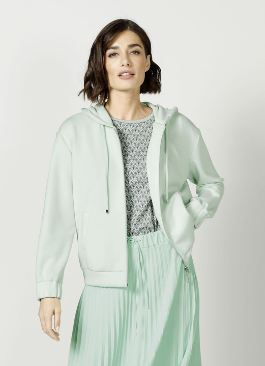- Sweatjack met capuchon, in Größe 038 bis 052, in Farbe MINT Ansicht 1
