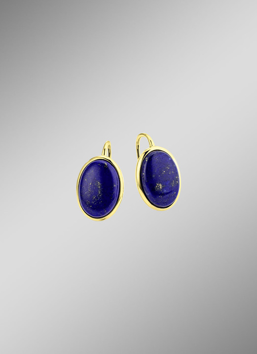 Oorsieraad - Vergulde oorbellen met lapis lazuli, in Farbe  Ansicht 1