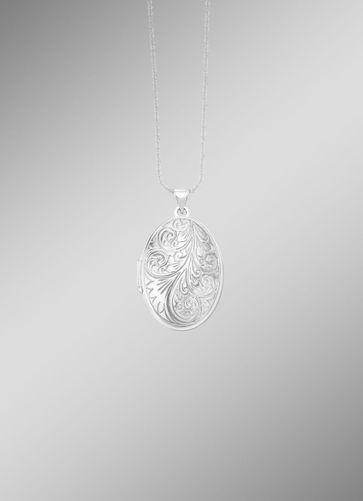 Kettinghanger - Elegant medaillon van 925 zilver, in Farbe  Ansicht 1