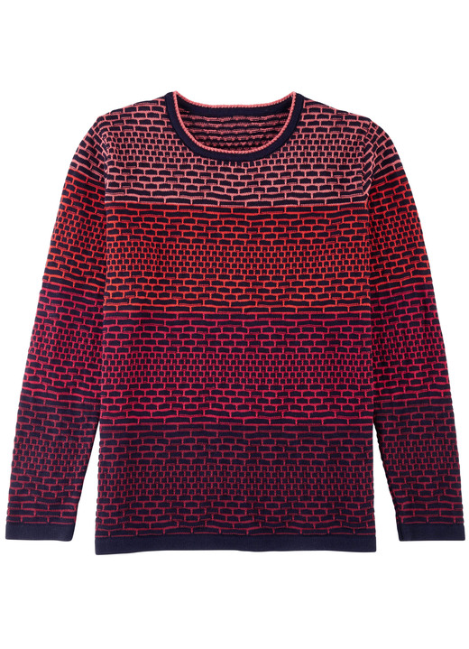 Lange mouw - Trui in kleurverloop, in Größe 038 bis 054, in Farbe ZWART-ROOD-MULTICOLOR Ansicht 1