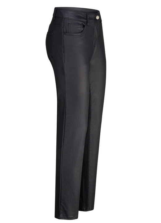 - Gecoate 5-pocketbroek, in Größe 017 bis 050, in Farbe SCHWARZ Ansicht 1