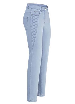 Jeans met mooie borduursels