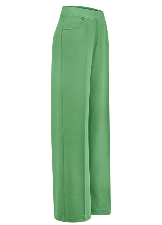 Broeken met elastische band - Broek in een modieuze wijdte, in Größe 018 bis 052, in Farbe GROEN Ansicht 1