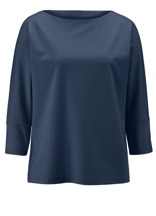 3/4-mouw - shirt met ronde hals 3/4-mouw - shirt met ronde hals, in Größe 036 bis 052, in Farbe MARINE
