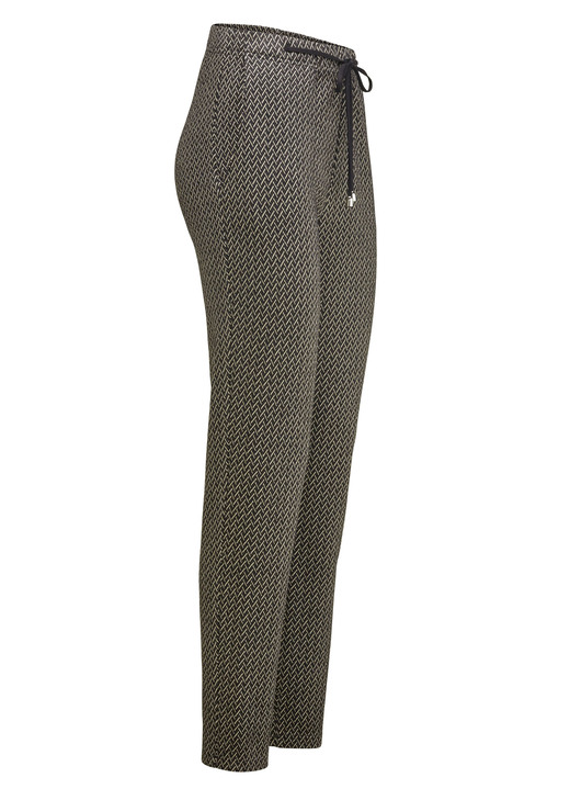 - Broek in visgraatmotief - Broek in visgraatmotief, in Größe 018 bis 052, in Farbe ZWART-ANTTRACIET-BEIGE