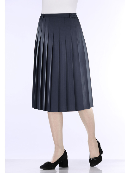 Multicolor - Rok met flatterende plooien rondom, in Größe 019 bis 054, in Farbe MARINE Ansicht 1