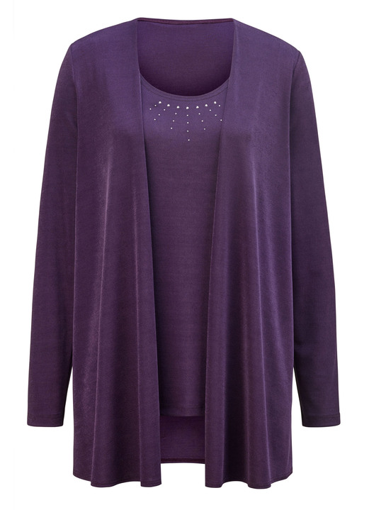 Lange mouw - Prachtige twinset Lange mouw - Prachtige twinset, in Größe 038 bis 056, in Farbe VIOLET