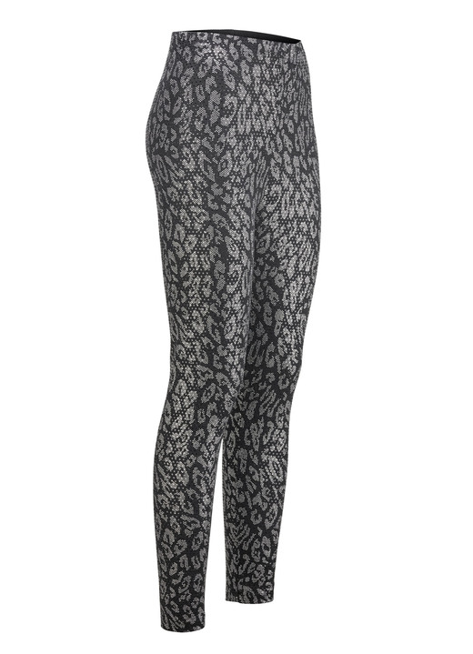 Leggings - leggings, in Größe 036 bis 054, in Farbe SCHWARZ-SILBERFARBEN Ansicht 1