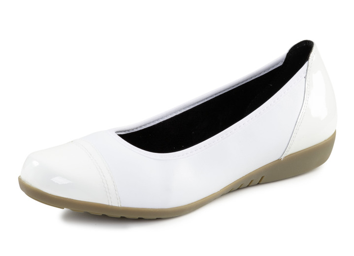 Pumps & ballerina's - ELENA EDEN, klassieke damesballerina's, breedte G, met uitneembaar voetbed, in Größe 036 bis 042, in Farbe WIT Ansicht 1
