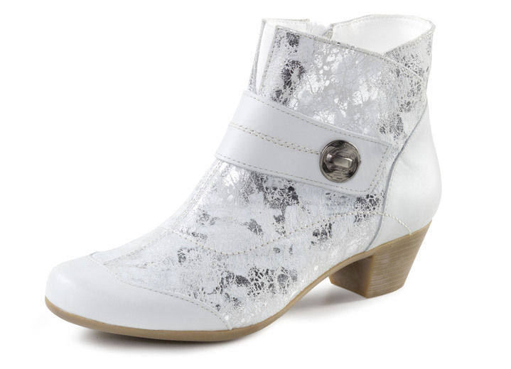 Laarzen & laarsjes - ELENA EDEN, elegante dames enkellaarsjes, breedte G, met uitneembaar voetbed, in Größe 036 bis 042, in Farbe IJSGRIJS METALLIC Ansicht 1