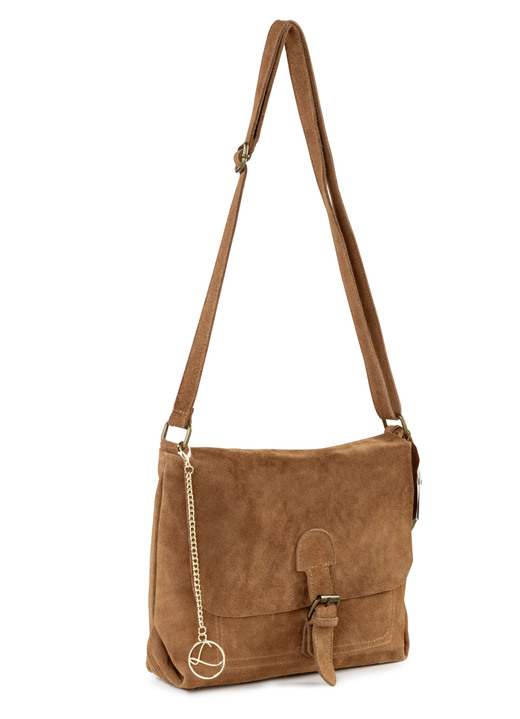 - Laurina tas met magneetsluiting en decoratieve strik, in Farbe COGNAC Ansicht 1