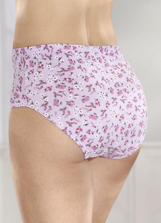 Slip - Verpakking van vier slips met bloemenmotief, in Größe 038 bis 056, in Farbe LILAC-ROSE-KLEURIG Ansicht 1