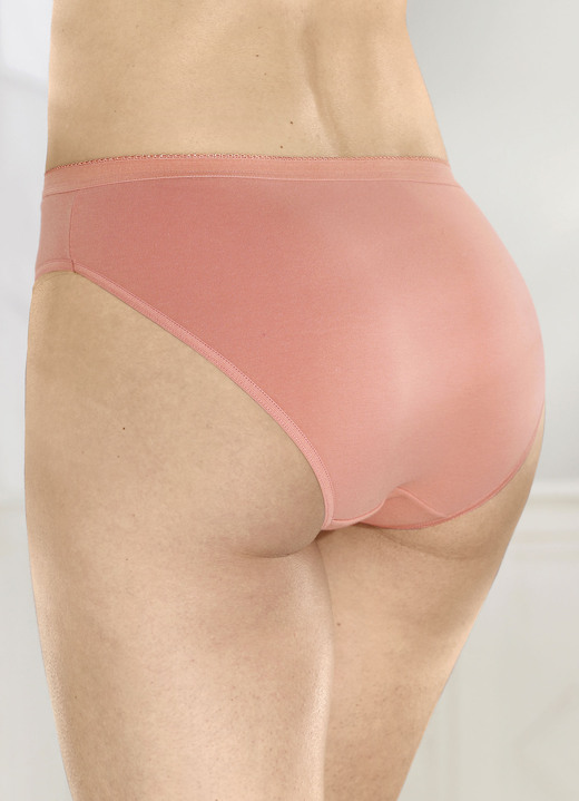 Slip - Set van vier slips met elastische boorden, in Größe 036 bis 048, in Farbe 2X LACHS, 2X WEISS Ansicht 1