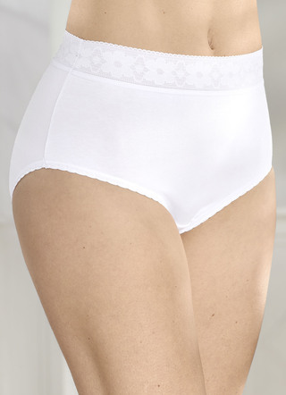 Verpakking met vijf slips met elastische band van kant