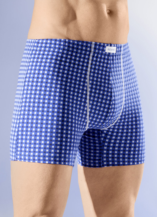 Onderbroeken - Set van vier broeken met elastische tailleband, in Größe 005 bis 011, in Farbe 2X KONINGSBLAUW-ZWART-WIT, 2X UNI KONINGSBLAUW