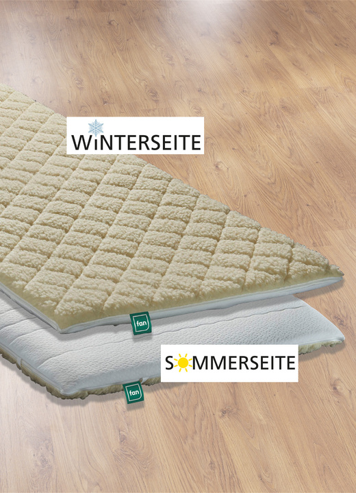 Matrassen & topper - Fan. Lamsstapeltopper – perfect liggevoel in elk seizoen!, in Größe 130 (80/200 cm) bis 139 (200/200 cm), in Farbe