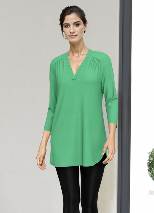 3/4-mouw - Blouse, in Größe L bis XXL, in Farbe GROEN Ansicht 1