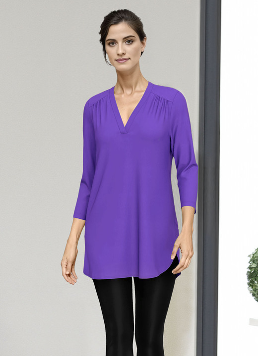 3/4-mouw - Blouse, in Größe L bis XXL, in Farbe LILA Ansicht 1