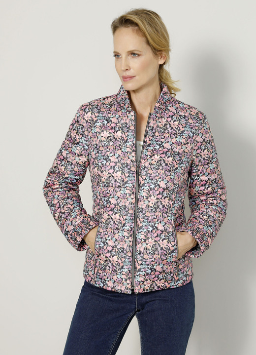 - Gewatteerd jasje met bloemenprint, in Größe 038 bis 052, in Farbe MULTICOLOR Ansicht 1