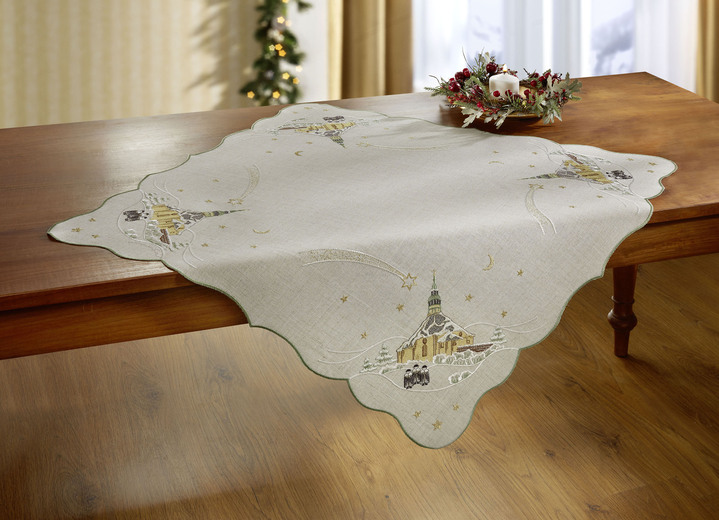 Woonaccessoires - Kleedjes rond, in Größe 110 (rond kleedje, ø 30 cm) bis 404 (Kussensloop, 40/40 cm), in Farbe NATUR Ansicht 1