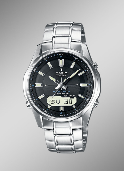 - Casio radiogestuurd solar herenhorloge, in Farbe  Ansicht 1