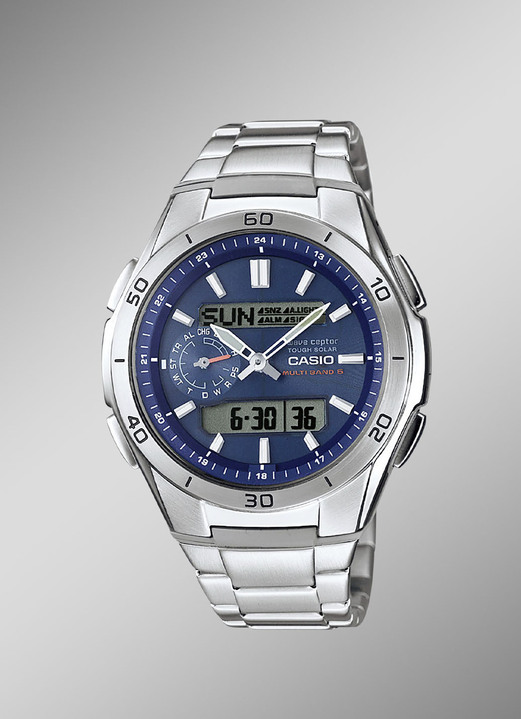 - Casio radiogestuurd solar herenhorloge, in Farbe  Ansicht 1