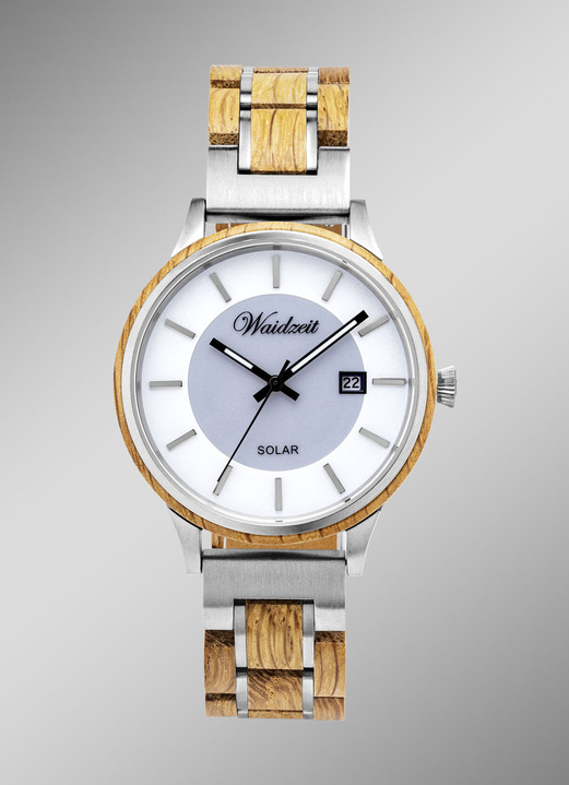 - Waidzeit herenhorloge op zonne-energie, in Farbe  Ansicht 1