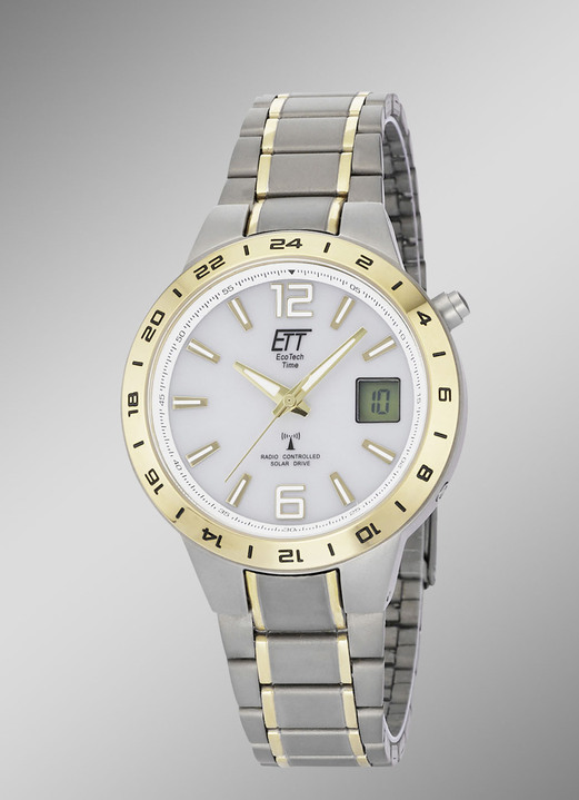 - ETT radiogestuurd solar herenhorloge met titanium bandkast, in Farbe  Ansicht 1