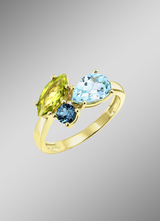 Ringen - Luxe elegantie: damesring met echte edelstenen, in Größe 160 bis 220, in Farbe NEE Ansicht 1