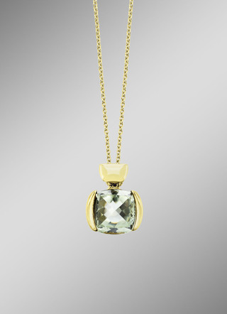 Exquise elegantie: hanger met echte groene amethist