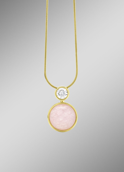 Kettinghanger - Verleidelijke elegantie: hanger met roze chalcedoon, in Farbe  Ansicht 1