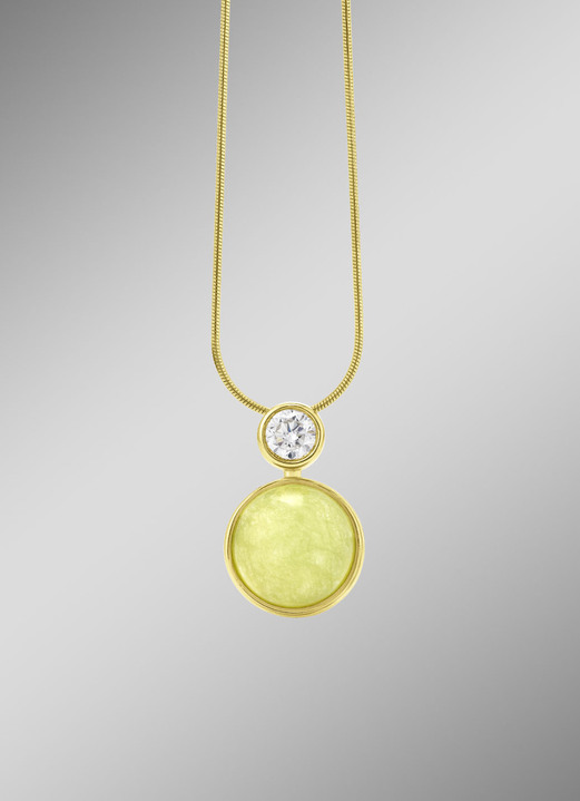 Kettinghanger - Groene pracht in een elegant design: hanger met echte aventurijn, in Farbe  Ansicht 1
