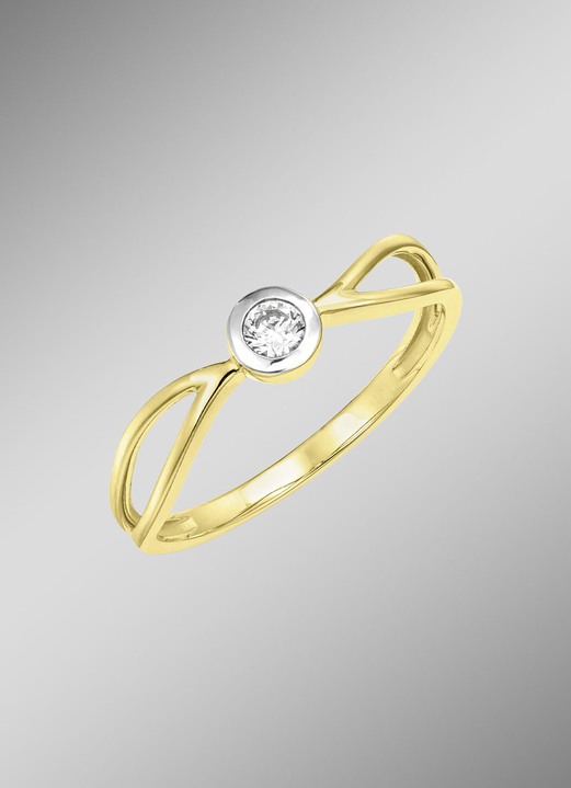 Ringen - Damesring goud 375/-, in Größe 160 bis 220, in Farbe  Ansicht 1