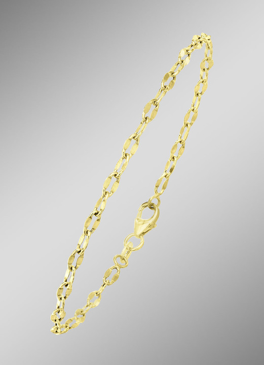 Armbanden - Ketting goud 375/-, in Farbe , in Ausführung Armband, lengte 19 cm Ansicht 1