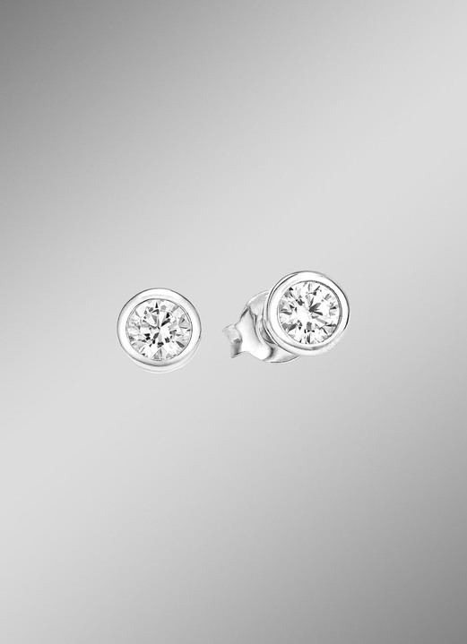 Oorsieraad - Oorknopjes zilver 925/-, in Farbe  Ansicht 1