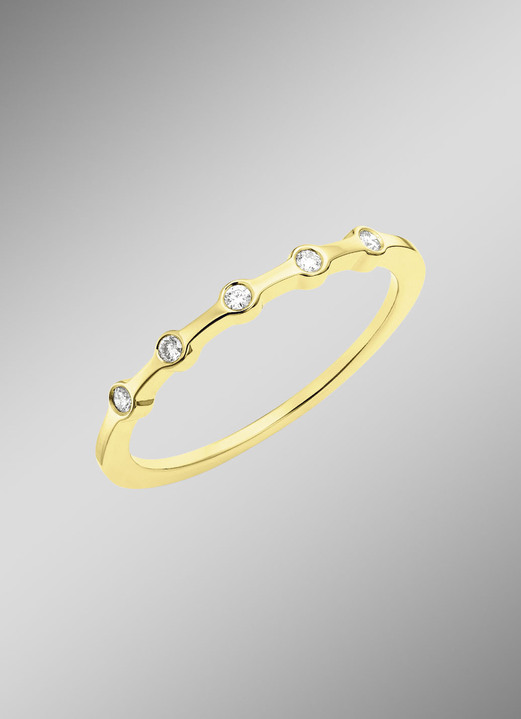 Ringen - Luxe damesring van goud met diamanten, in Größe 160 bis 220, in Farbe  Ansicht 1