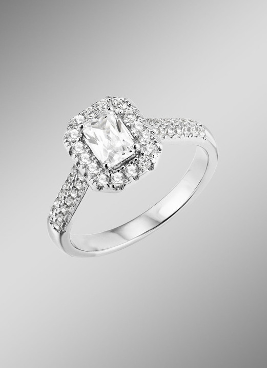 Ringen - Elegante damesring met synthetische zirkonia, in Größe 160 bis 220, in Farbe  Ansicht 1
